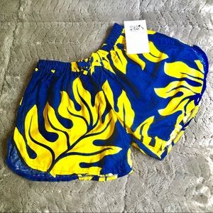 🆕 HULA BAY Palm Leaf Gym Style Thin Shorts